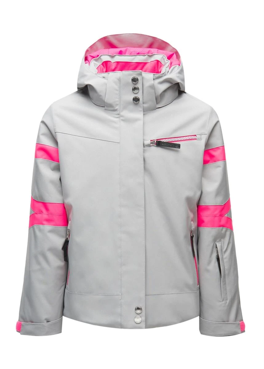 Girls Podium Jacket Spyder Girls Podium Jacket -Winter Kids Clothing Store 195046 silver l