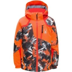 Spyder Leader Jacket - Toddler Boy's -Winter Kids Clothing Store 195080 spyn mini leader parallelagram prin l