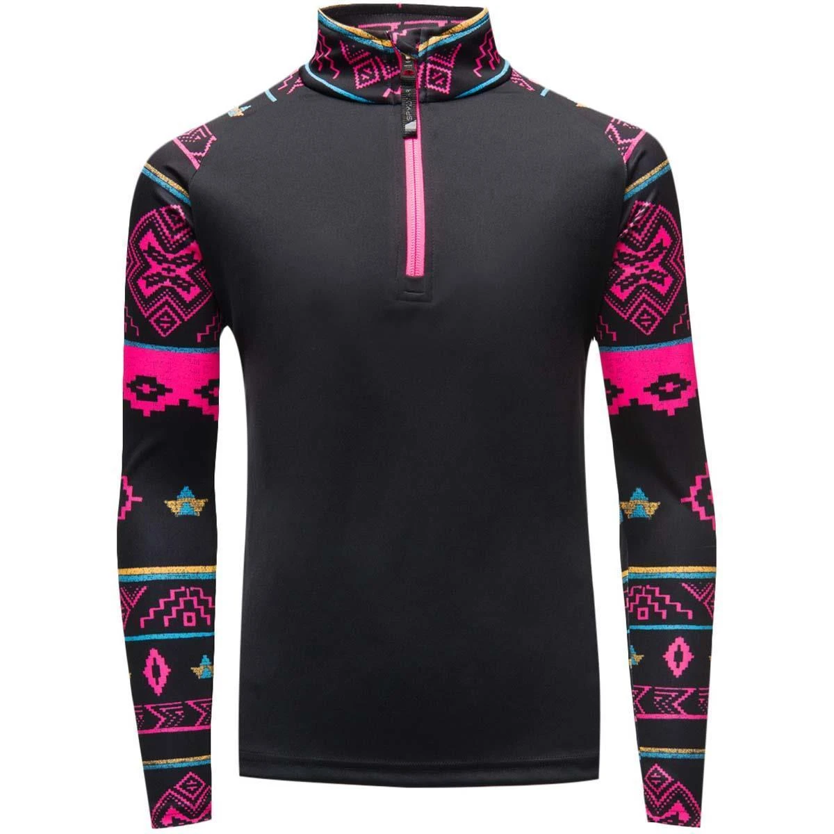 Girls Surface Zip T-Neck Spyder Girls Surface Zip T-Neck -Winter Kids Clothing Store 196052 spyn surface zt sweater weather print l