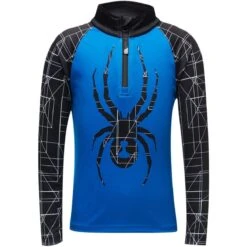 Spyder Maze Zip T-Neck - Youth Boy's -Winter Kids Clothing Store 196079 spyn maze zt old glory l