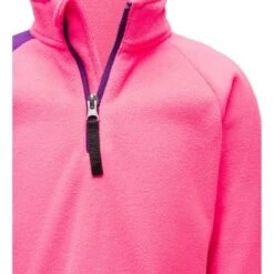 Spyder Speed Fleece Zip T-Neck - Youth Girl's -Winter Kids Clothing Store 196098 spyn spd fleece zt bryte bubblegum 3