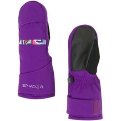 Spyder Toddler Girls Cubby Ski Mitten -Winter Kids Clothing Store 197066 spyn bitsy cubby mitt majesty l