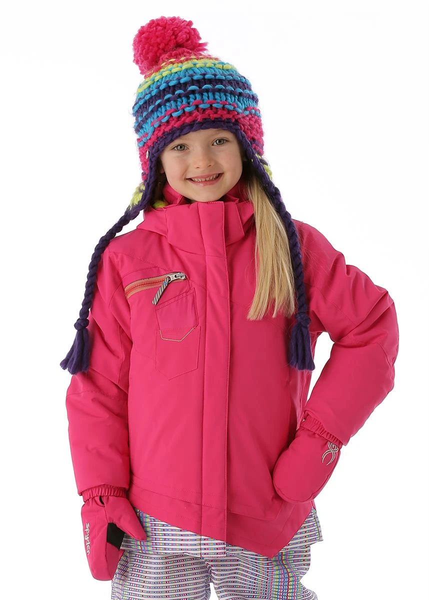 Bitsy Mynx Jacket (Girlfriend/White Prism Print/Sharp Lime) Spyder Bitsy Mynx Jacket (Girlfriend/White Prism Print/Sharp Lime) -Winter Kids Clothing Store