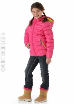 Spyder Girls Timeless Down Jacket (Girlfriend/Sharp Lime) -Winter Kids Clothing Store 20142015spydergirlstimelessdownjacketgirlfriendsharplimef