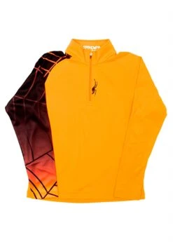 Spyder F15 Boys Linear Web Dry WEB T-Neck -Winter Kids Clothing Store 20152016spyderboyslinearwebdrywebtneckbryteorangeblack