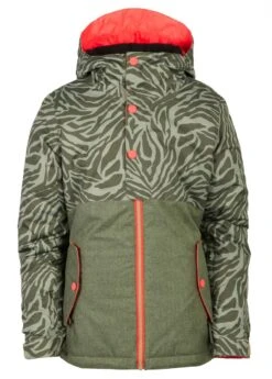 686 Girls Scarlet Insulated Jacket -Winter Kids Clothing Store 20162017686girlsscarletinsulatedjackettigerarmyprints