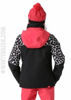 Roxy Girls Jetty Colorblock Jacket 2 Roxy Girls Jetty Colorblock Jacket -Winter Kids Clothing Store 20162017roxygirlsjettycolorblockjacketirregulardotstrueblackb