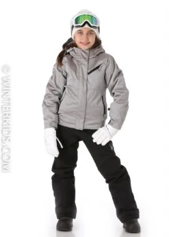 Spyder Girls Lola Jacket -Winter Kids Clothing Store 20182019spydergirlslolajacketsilversilverblackm2