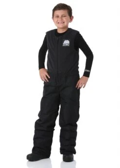 Boys Insulated Everest Snow Bib Pant 2 Boys Insulated Everest Snow Bib Pant -Winter Kids Clothing Store 20182019zemublackbibpant2