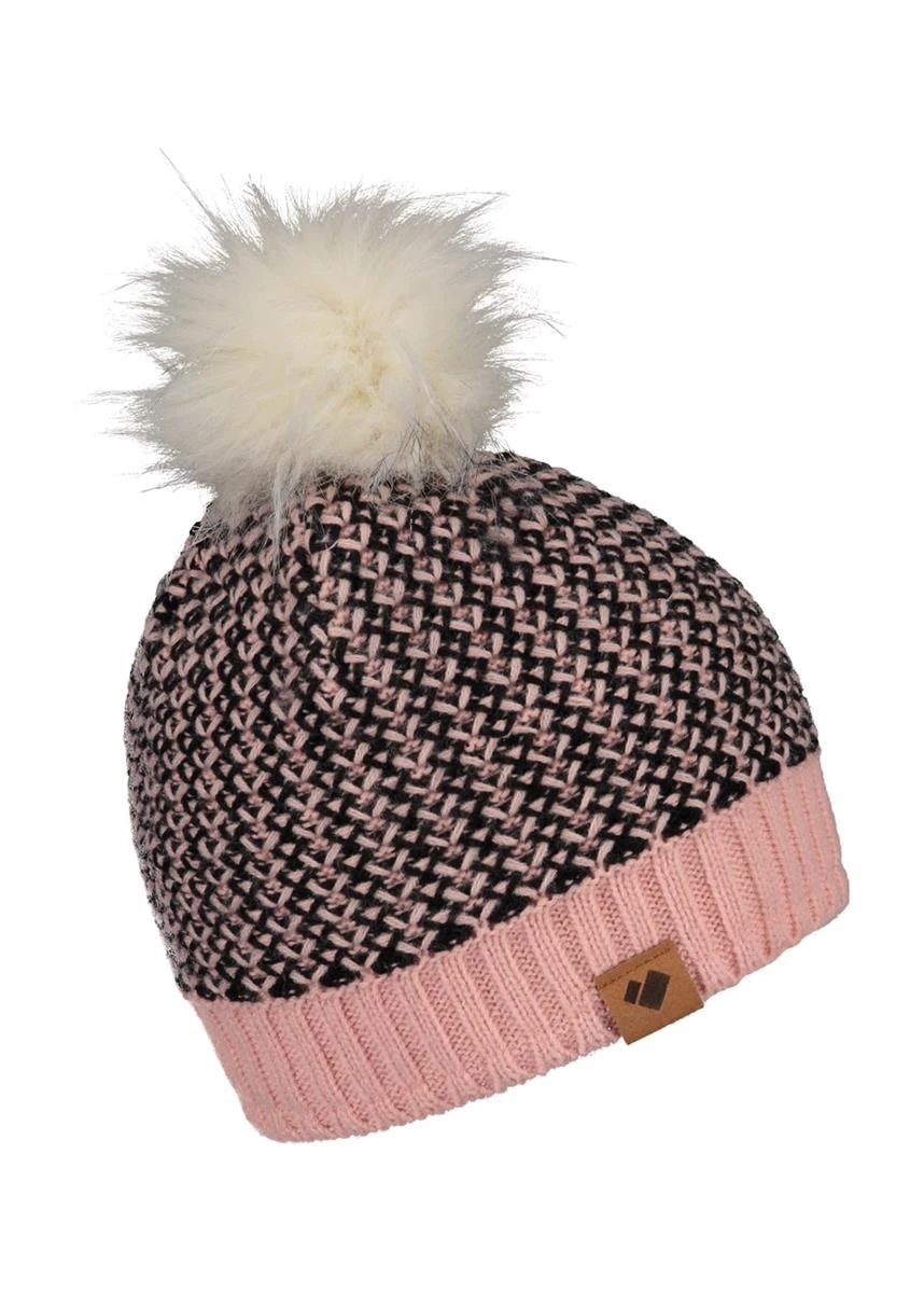 Girls Tucson FF Pom Beanie Obermeyer Girls Tucson FF Pom Beanie -Winter Kids Clothing Store 2122 obermeyer girlstucsonffpombeanie pinksand