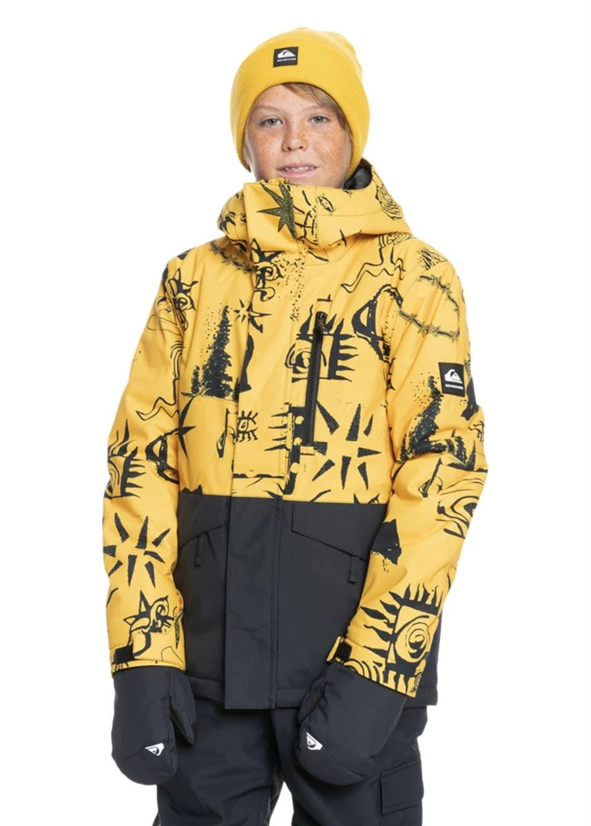Mission Printed Block Youth Jacket Quiksilver Mission Printed Block Youth Jacket -Winter Kids Clothing Store 2122 quiksilver missionprintedblockyouthjacket goldenrodsnowtripper
