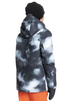 Quiksilver Mission Printed Youth Jacket -Winter Kids Clothing Store 2122 quiksilver missionprintedyouthjacket blackparticul3