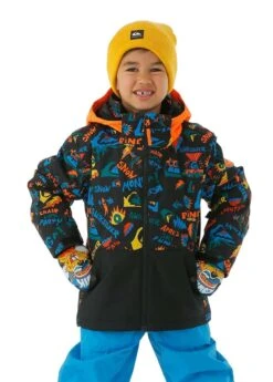 Quiksilver Toddler Little Mission Jacket -Winter Kids Clothing Store 2122 quiksilver toddlerlittlemissionjacket trueblackskifunm