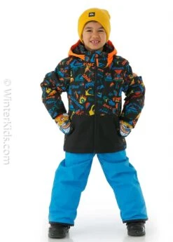 Quiksilver Toddler Little Mission Jacket -Winter Kids Clothing Store 2122 quiksilver toddlerlittlemissionjacket trueblackskifunm2