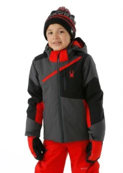 Spyder Boys Challenger Jacket -Winter Kids Clothing Store 2122 spyder boyschallengerjacket blackm