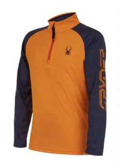 Spyder Boys Retro Zip T-Neck -Winter Kids Clothing Store 2122 spyder boysretroziptneck tangelo