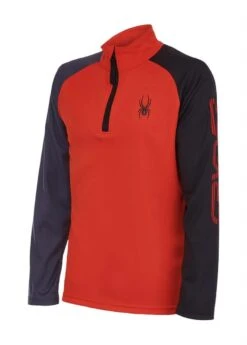 Spyder Boys Retro Zip T-Neck -Winter Kids Clothing Store 2122 spyder boysretroziptneck volcano