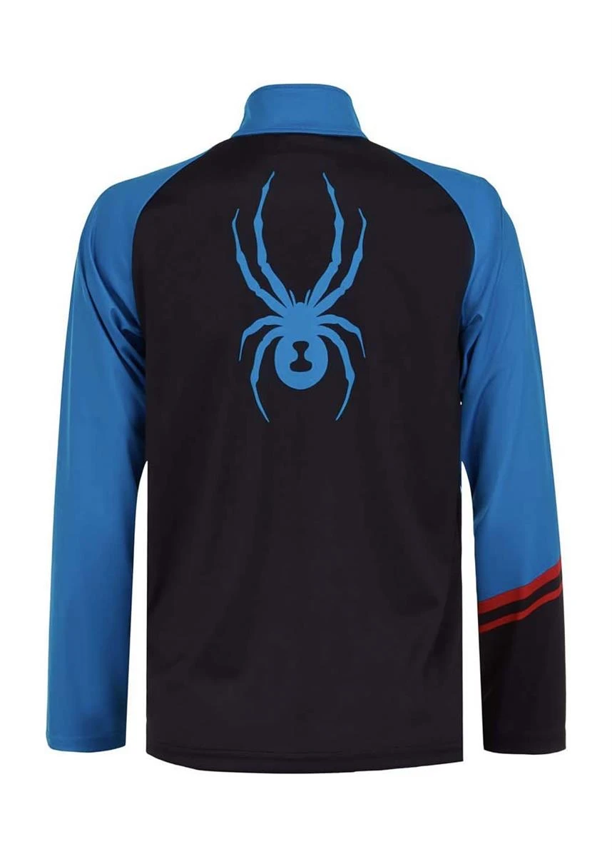 Boys Web Zip T-Neck Spyder Boys Web Zip T-Neck -Winter Kids Clothing Store 2122 spyder boyswebziptneck black2