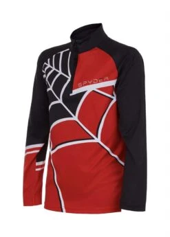 Spyder Boys Web Zip T-Neck 9 Spyder Boys Web Zip T-Neck -Winter Kids Clothing Store 2122 spyder boyswebziptneck volcano