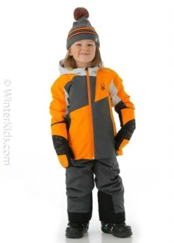 Spyder Toddler Ambush Jacket -Winter Kids Clothing Store 2122 spyder toddlerboysambushjacket noveltygreym2