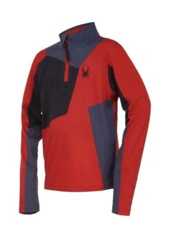 Spyder Toddler Boys Ambush Zip T-Neck -Winter Kids Clothing Store 2122 spyder toddlerboysambushziptneck volcano