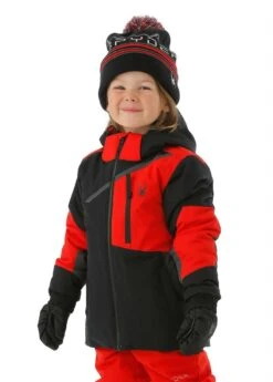 Spyder Toddler Boys Challenger Jacket -Winter Kids Clothing Store 2122 spyder toddlerboyschallengerjacket blackm