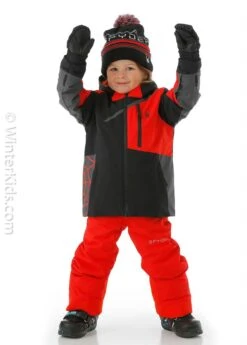 Spyder Toddler Boys Challenger Jacket -Winter Kids Clothing Store 2122 spyder toddlerboyschallengerjacket blackm3