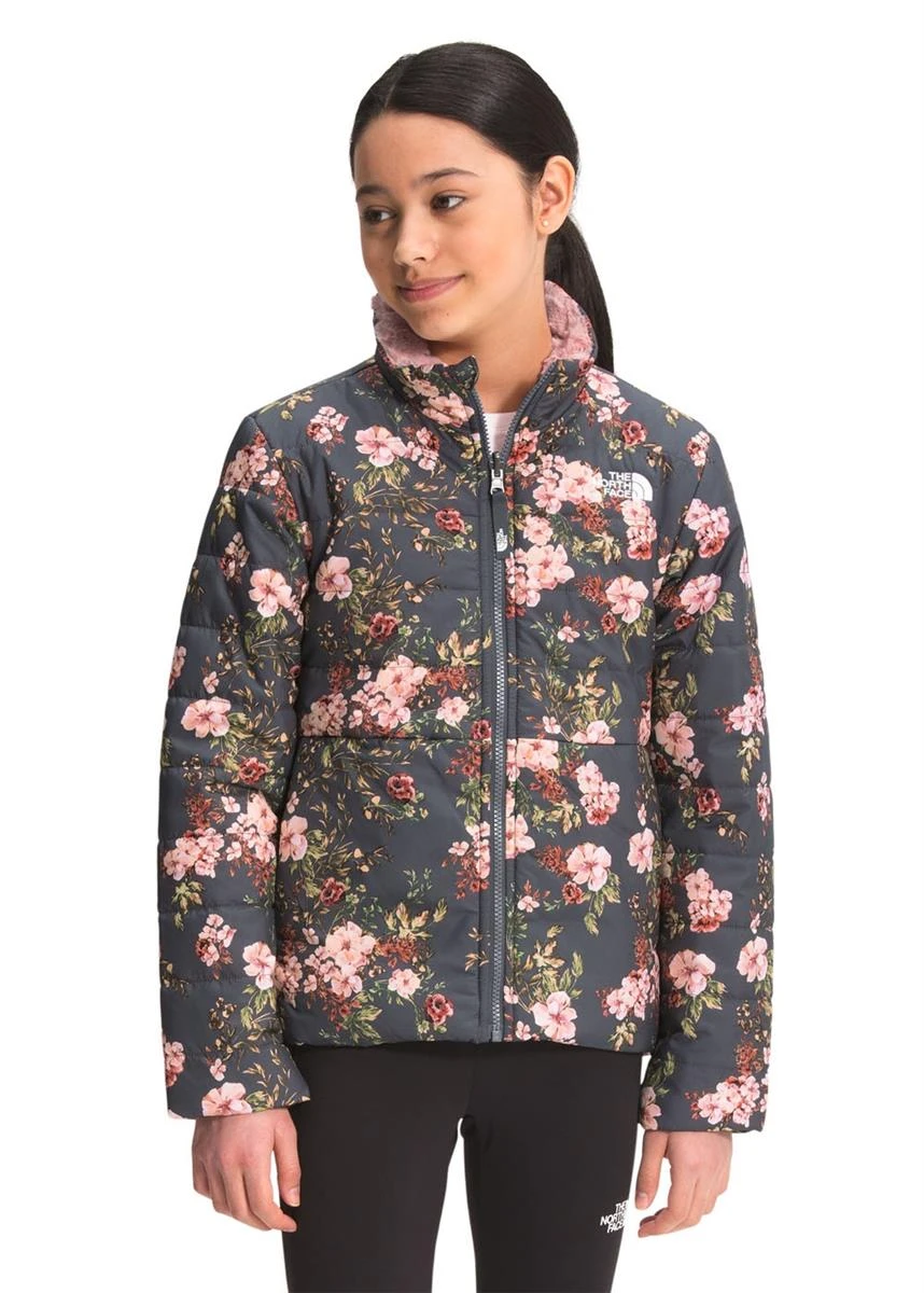 Girls Printed Reversible Mossbud Swirl Jacket The North Face Girls Printed Reversible Mossbud Swirl Jacket -Winter Kids Clothing Store 2122 tnf girlsprintedreversiblemossbudswirljacket vanadisgreyapresfloralprint