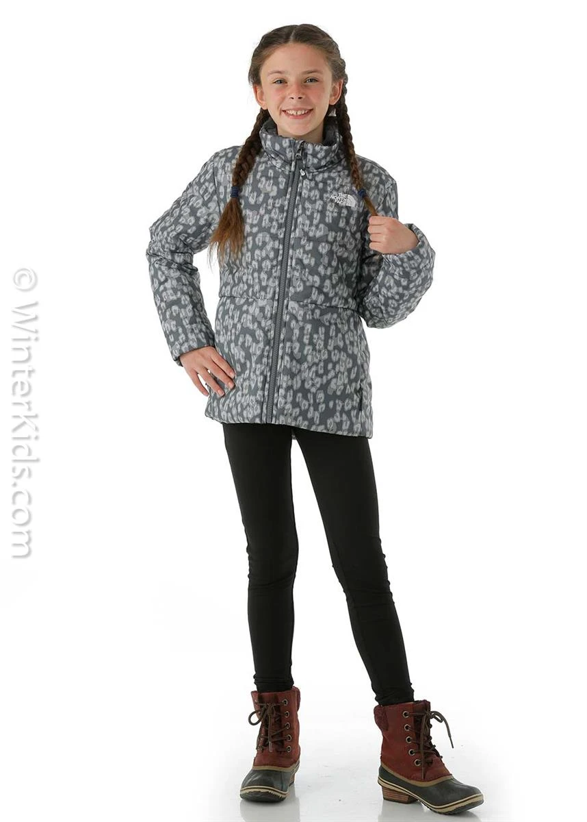 Girls Printed Reversible Mossbud Swirl Jacket The North Face Girls Printed Reversible Mossbud Swirl Jacket -Winter Kids Clothing Store 2122 tnf girlsprintedreversiblemossbudswirljacket vanadisgreyleopardprintm2