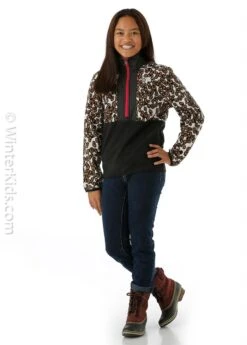 The North Face Youth Printed Glacier 1/4 Zip 3 The North Face Youth Printed Glacier 1/4 Zip -Winter Kids Clothing Store 2122 tnf youthprintedglacierquarterzip pineconebrownleopardprint2 1