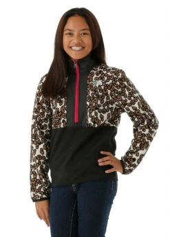 The North Face Youth Printed Glacier 1/4 Zip 2 The North Face Youth Printed Glacier 1/4 Zip -Winter Kids Clothing Store 2122 tnf youthprintedglacierquarterzip pineconebrownleopardprint 1
