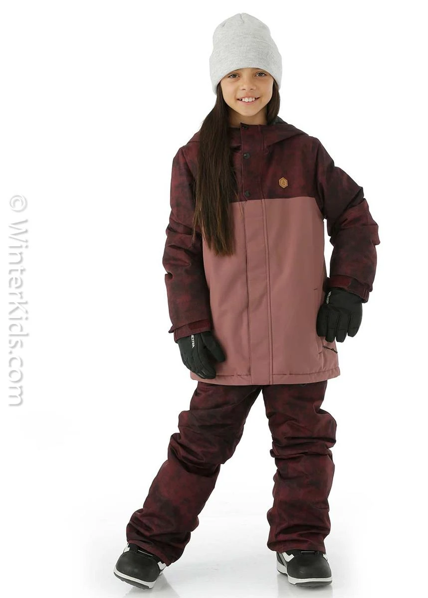 Girls Sass'n'Frass Insulated Jacket Volcom Girls Sass'n'Frass Insulated Jacket -Winter Kids Clothing Store 2122 volcom girlssassnfrassinsulatedjacket acidmerlotm3