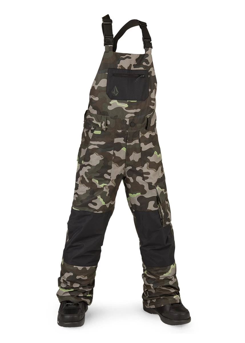 Youth Barkley Bib Overall Pant Volcom Youth Barkley Bib Overall Pant -Winter Kids Clothing Store 2122 volcom youthbarkleybiboverallpant armycamo