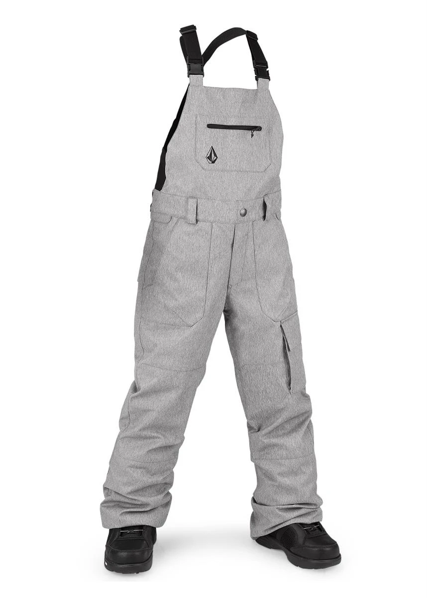 Youth Barkley Bib Overall Pant Volcom Youth Barkley Bib Overall Pant -Winter Kids Clothing Store 2122 volcom youthbarkleybiboverallpant heathergrey