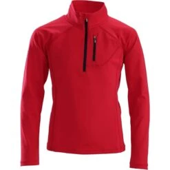 Descente Boy's Evan 1/4 Z -Winter Kids Clothing Store descente evan quarter zip boys electric red black