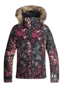 Roxy Girls American Pie Girl Jacket -Winter Kids Clothing Store ergtj03054 americanpiegirljk v gph3 frt1