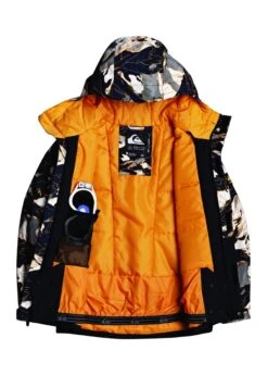 Quiksilver Mission Block Youth Jacket -Winter Kids Clothing Store fw2021 quiksilver missionblockyouthjacket flamenatureabstrakt2