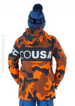 DC SHOES Boys Propaganda Jacket -Winter Kids Clothing Store fw2021 dc boyspropagandajacket youthpillcamoshockingorange modelb