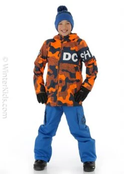 DC SHOES Boys Propaganda Jacket -Winter Kids Clothing Store fw2021 dc boyspropagandajacket youthpillcamoshockingorange modelf