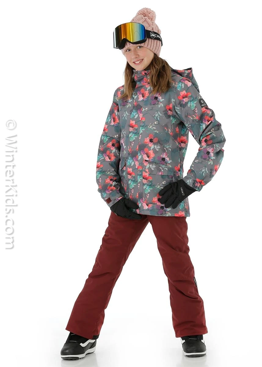 Girls Hawthorne Print Jacket Girls Hawthorne Print Jacket -Winter Kids Clothing Store fw2021 nikita girlshawthorneprintjacket grungefloral modelf2