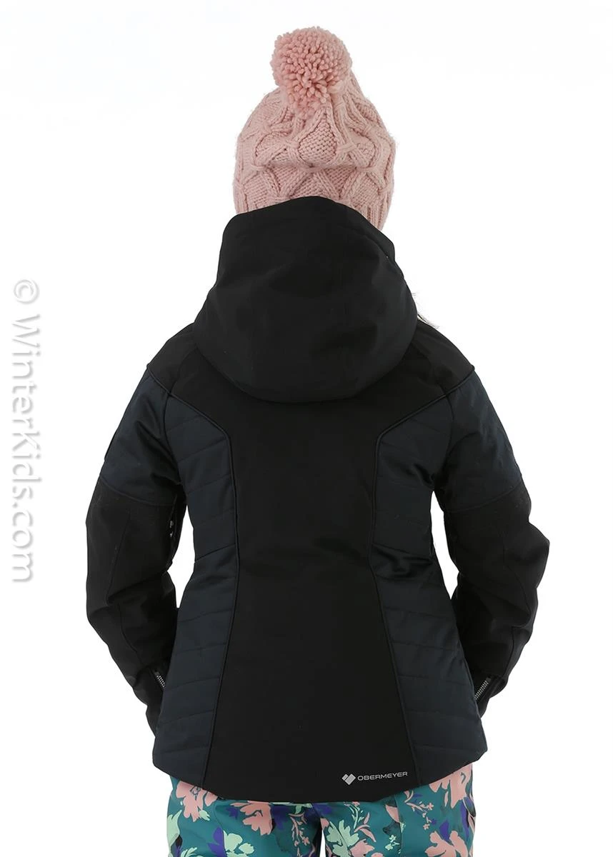 Jr Girls Rayla Jacket Obermeyer Jr Girls Rayla Jacket -Winter Kids Clothing Store fw2021 obermeyer girlsraylajacket black model b