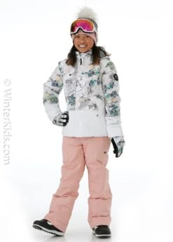 Obermeyer Jr Girls Taja Print Jacket -Winter Kids Clothing Store fw2021 obermeyer girlstajaprintjacket tellmeastory model f2