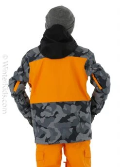 Quiksilver Groomer Youth Jacket -Winter Kids Clothing Store fw2021 quiksilver groomeryouthjacket trueblackwichita modelb