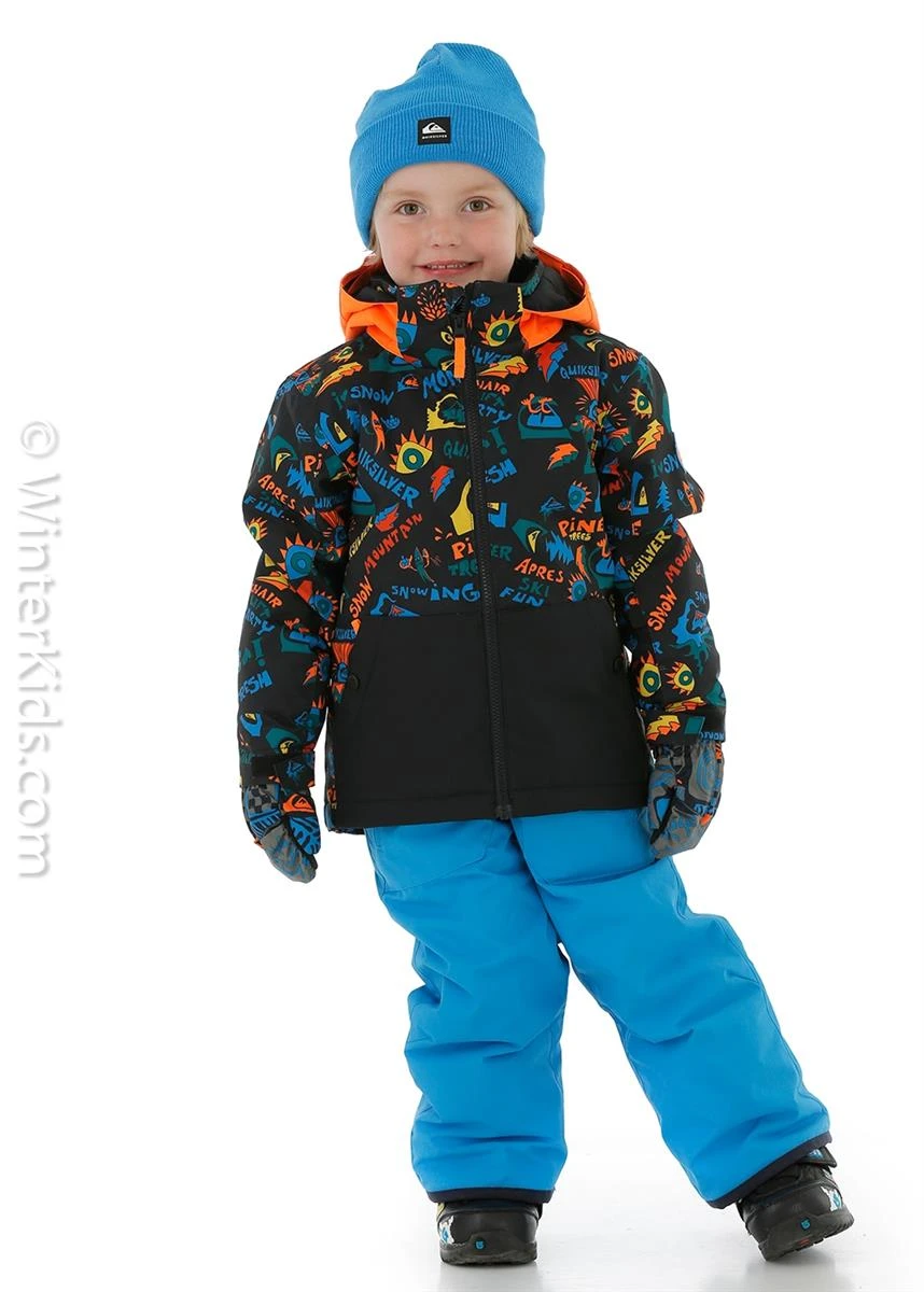 Toddler Little Mission Kids Jacket Quiksilver Toddler Little Mission Kids Jacket -Winter Kids Clothing Store fw2021 quiksilver toddlerlittlemissionkidsjacket trueblackskifun modelf