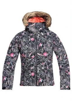 Roxy American Pie Girl Jacket -Winter Kids Clothing Store fw2021 roxy americanpiegirljacket trueblackoutlines