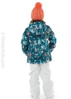 Roxy Jetty Girl Jacket -Winter Kids Clothing Store fw2021 roxy jettygirljacket oceandepthsleopold modelb