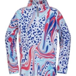 Spyder Toddler Girls Reflect Zip T-Neck -Winter Kids Clothing Store fw22 196096 656 a