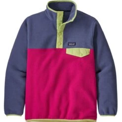 Patagonia Girl's Lightweight Synchilla Snap-T Pullover -Winter Kids Clothing Store fw22 wbf21 65546 mypk