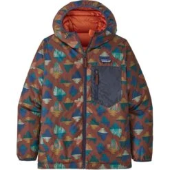 Patagonia Boy's Reversible Down Sweater Hoody -Winter Kids Clothing Store fw22 wbf21 68335 meor tu