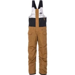 686 Boys Frontier Insulated Bib -Winter Kids Clothing Store fw23 686 boysfrontierinsulatedbib breencolorblock 1